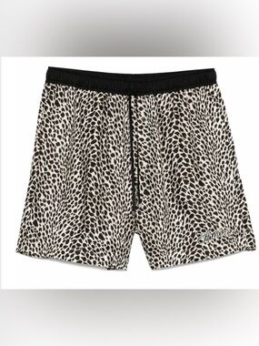Amiri MA Leopard Short in Black Birch